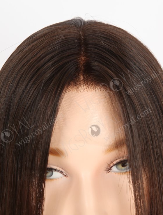 In Stock European Virgin Hair 18" Natural Straight Natural Brown Color Lace Front Wig RLF-08048-28690