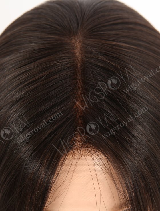 In Stock European Virgin Hair 18" Natural Straight Natural Brown Color Lace Front Wig RLF-08048-28691