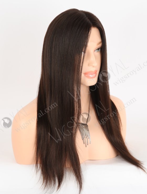 In Stock European Virgin Hair 18" Natural Straight Natural Brown Color Lace Front Wig RLF-08048-28692