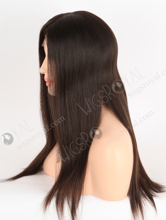 In Stock European Virgin Hair 18" Natural Straight Natural Brown Color Lace Front Wig RLF-08048-28694