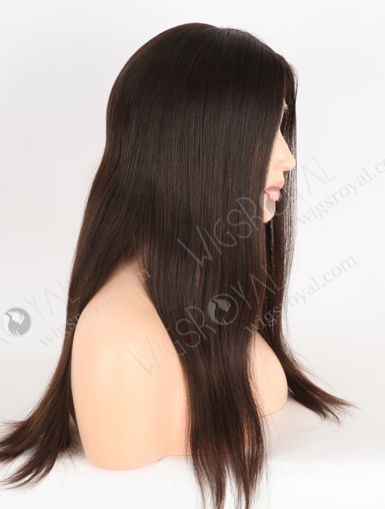 In Stock European Virgin Hair 18" Natural Straight Natural Brown Color Lace Front Wig RLF-08048-28695