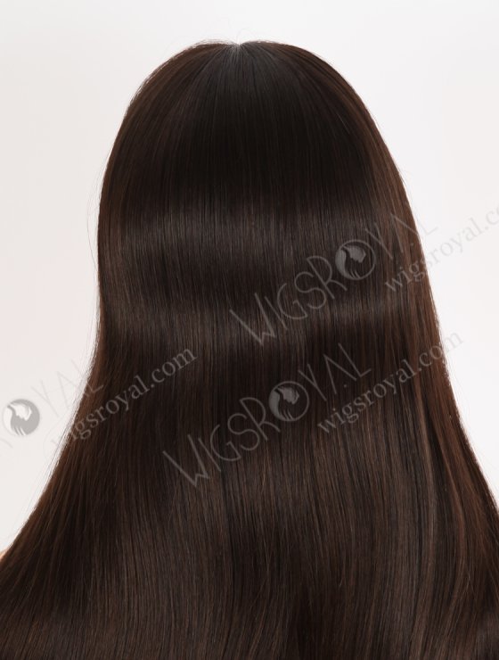 In Stock European Virgin Hair 18" Natural Straight Natural Brown Color Lace Front Wig RLF-08048-28697