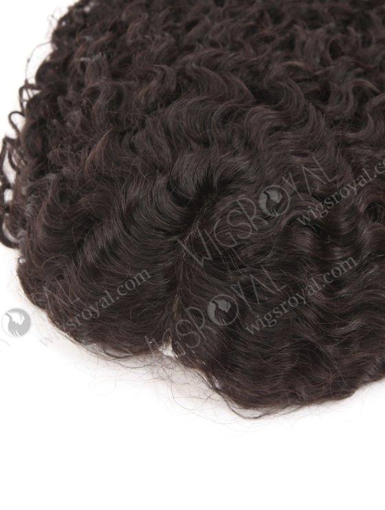 In Stock 14" All One Length 1B# Color Curly 15mm European Vrigin Hair Topper-176-28810