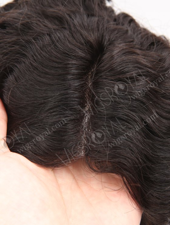 In Stock 14" All One Length 1B# Color Curly 15mm European Vrigin Hair Topper-176-28811