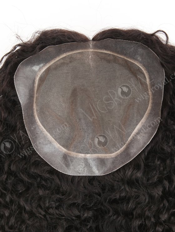 In Stock 14" All One Length 1B# Color Curly 15mm European Vrigin Hair Topper-176-28815