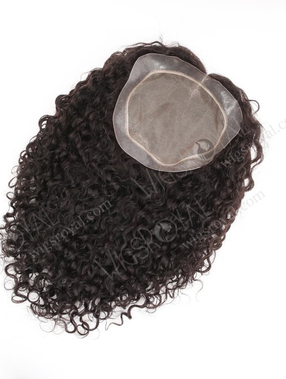 In Stock 14" All One Length 1B# Color Curly 15mm European Vrigin Hair Topper-176-28812