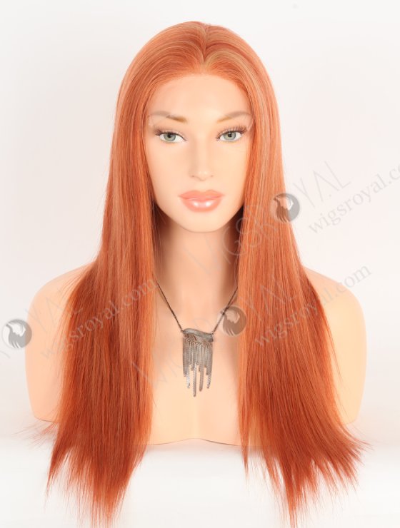 Ultra-beautiful Orange Red Color With Highlight Brazilian Human Hair Lace Front Wig WR-CLF-066-28857