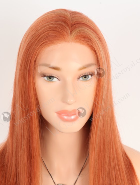 Ultra-beautiful Orange Red Color With Highlight Brazilian Human Hair Lace Front Wig WR-CLF-066-28855