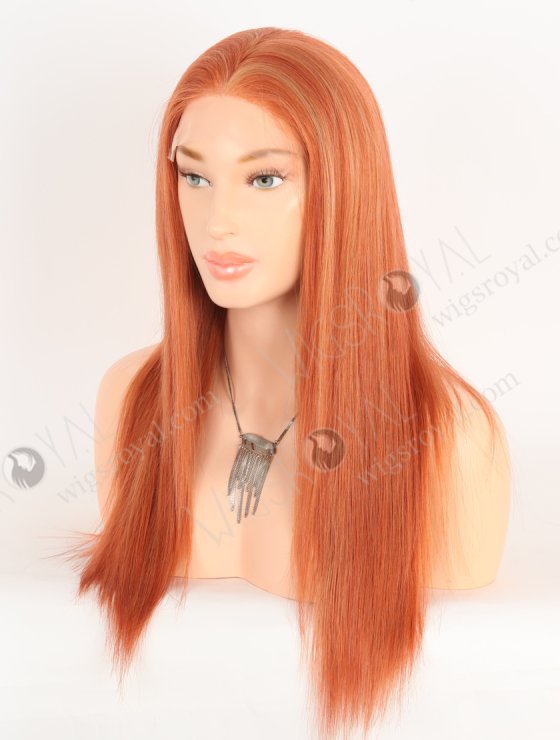 Ultra-beautiful Orange Red Color With Highlight Brazilian Human Hair Lace Front Wig WR-CLF-066-28856