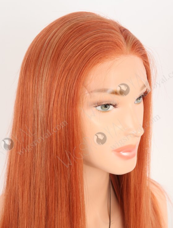 Ultra-beautiful Orange Red Color With Highlight Brazilian Human Hair Lace Front Wig WR-CLF-066-28859