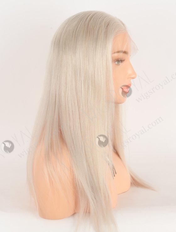 In Stock Brazilian Virgin Hair 16" Straight Silver Color Lace Front Wig MLF-04019-28900