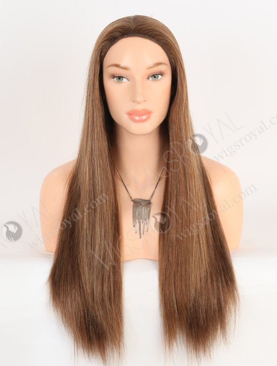 Dark Brown All One Length Brazilian Virgin Human Hair All Machine Weft Glueless Wig WR-GL-075-28967