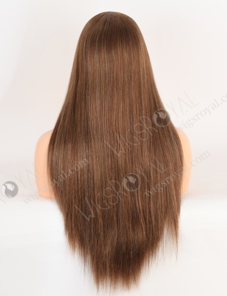 Dark Brown All One Length Brazilian Virgin Human Hair All Machine Weft Glueless Wig WR-GL-075