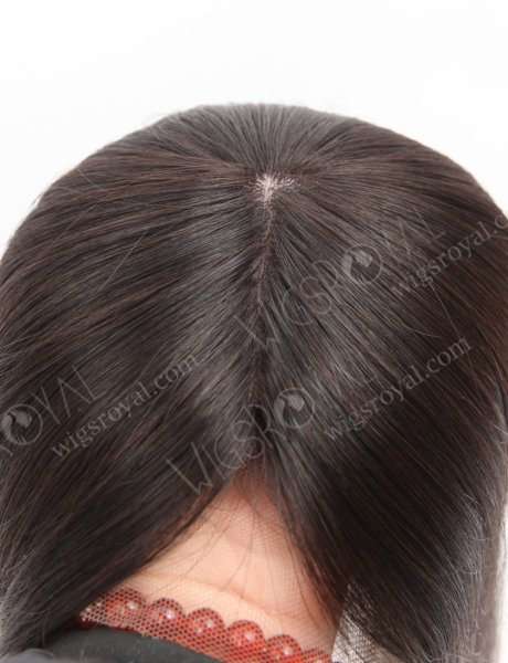 Indian Remy Human Hair Straight Style Size 4*4 Silk Lace Machine Weft Toppers for Women WR-TC-104