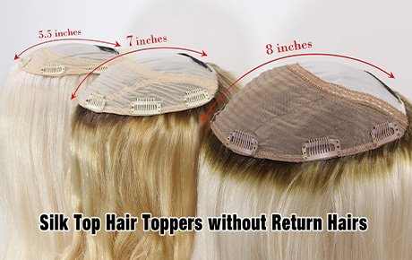 Silk Top Hair Toppers without Return Hairs | Great Wiglets for Short Hair | Wigsroyal