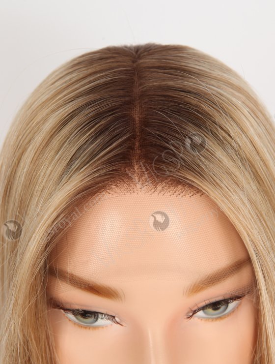 In Stock European Virgin Hair 14" Straight T4/8#/22#/60# MIXED Color Lace Front Wig RLF-08079-29024