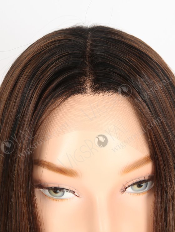 In Stock European Virgin Hair 16" Straight T1/3# With 1# Highlights Color Lace Front Wig RLF-08075-29001