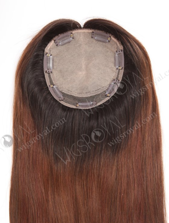 Most Realistic Hair Parting Ombre Color Human Hair Toppers For Thinning Hair WR-TC-107-29055