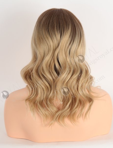 HD Lace Front Wig With Ombre Color Fine Human Hair Jewish Styles Wig WR-CLF-069