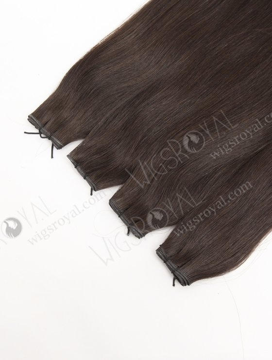 Luxury Seamless Genius Weft Hair Extensions 18 Inch Darkest Brown Color European Hair SGW-08003-29152