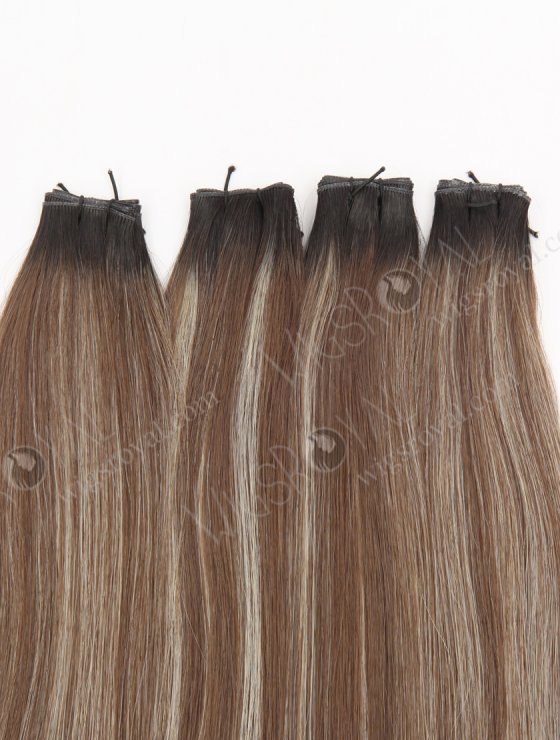 In Stock Europen Virgin Hair 22" Straight T1B/10# with T1B/613# Highlights Color Genius Weft SGW-08016-29303