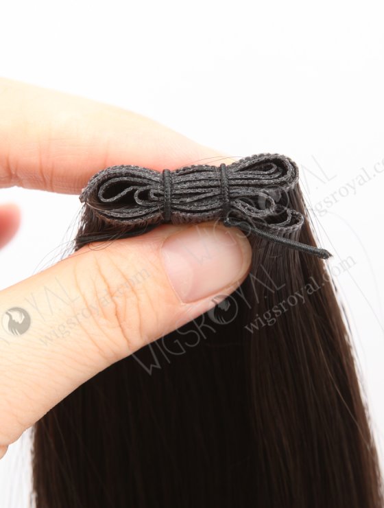 Luxury Seamless Genius Weft Hair Extensions 18 Inch Darkest Brown Color European Hair SGW-08003-29156