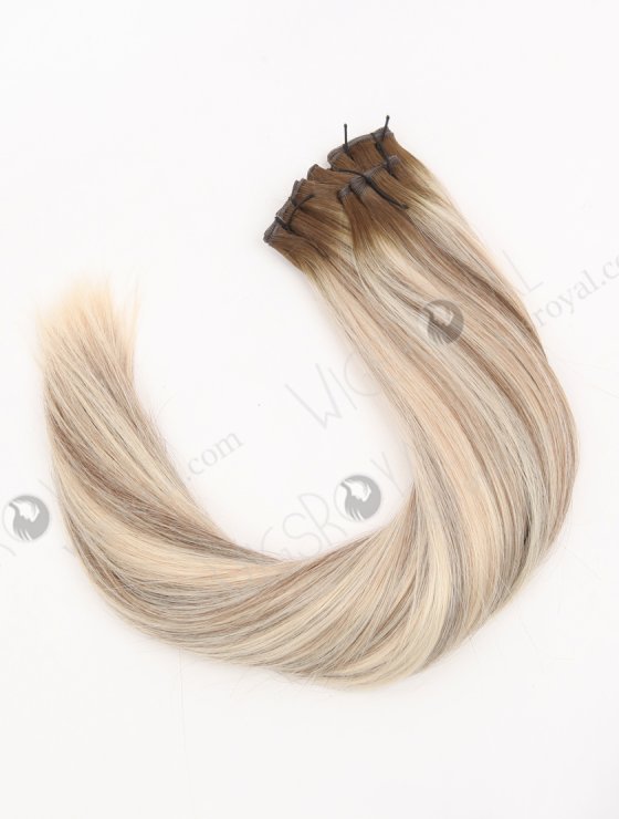 In Stock Europen Virgin Hair 18" Straight T9/60# with 9# Highlights Genius Weft SGW-08011-29366