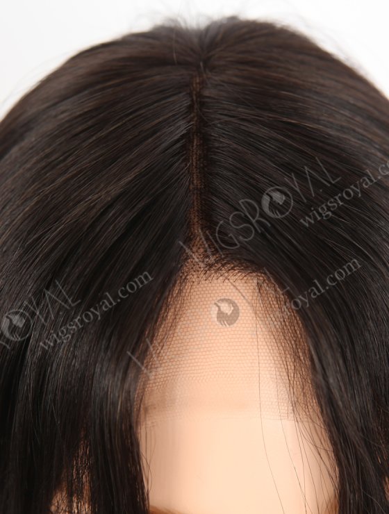 Straight Black Wig 14 In Natural Looking Tiny Knots Thick Hair Ends HD Lace Top Wig RLF-08051-29503