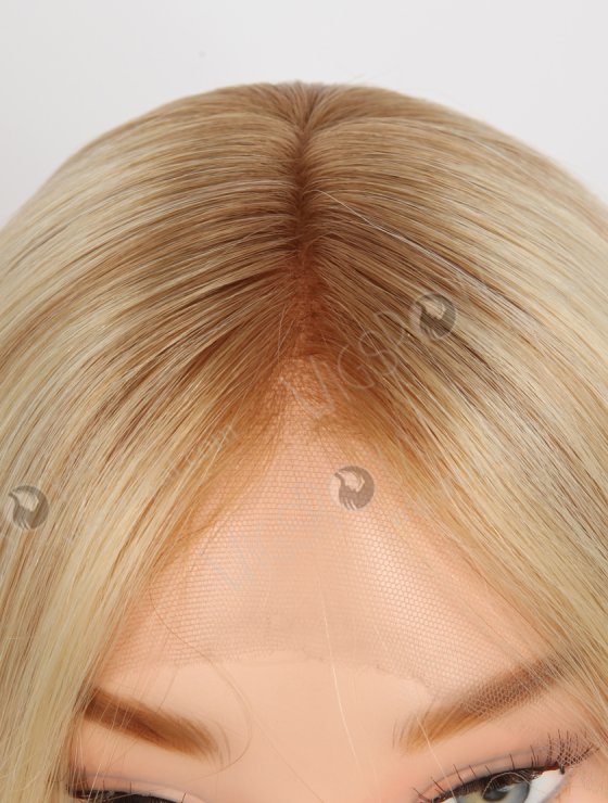 Undetectable 20 Inch European Hair Small Cap Size Brown Roots Long Blonde Lace Front Wig for Caucasian Women RLF-08069-29430