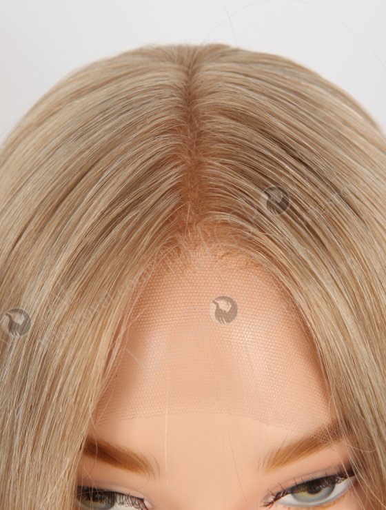 Super Natural Hair Parting Hidden Knot Silk Top Full Lace Wig | In Stock European Virgin Hair 18" Straight 8a#/60# Blended Color Lace Front Wig RLF-08064-29436