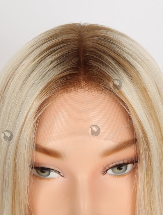 Fast Shipping Blonde Wig with Brown Roots | 20 Inch Premium European Hair Pre Plucked Invisible HD Melting Lace Front Wigs RLF-08061-29451