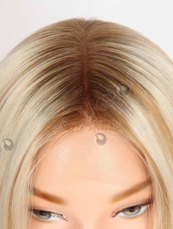 Fast Shipping Blonde Wig with Brown Roots | 20 Inch Premium European Hair Pre Plucked Invisible HD Melting Lace Front Wigs RLF-08061-29452