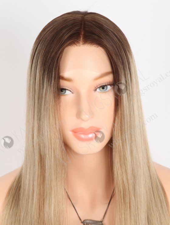 High Quality Brown to Blonde Ombre Lace Front Human Hair Wigs for Caucasian Women RLF-08063-29441