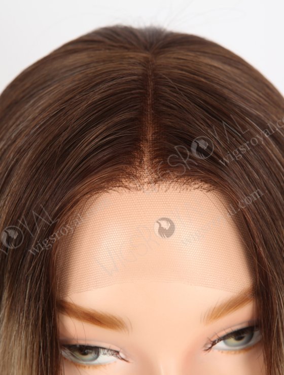 High Quality Brown to Blonde Ombre Lace Front Human Hair Wigs for Caucasian Women RLF-08063-29442