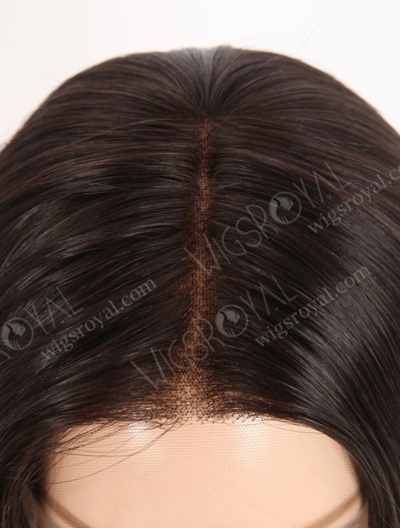 Realistic 14 Inch Darkest Brown 100 Human Hair HD Lace Front Wigs for Hair Loss RLF-08053-29494