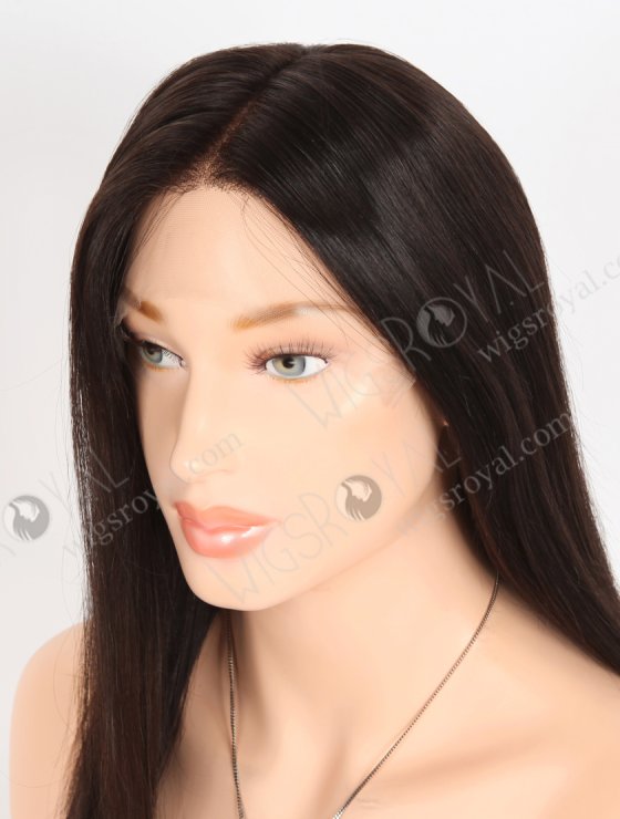 Realistic 14 Inch Darkest Brown 100 Human Hair HD Lace Front Wigs for Hair Loss RLF-08053-29493