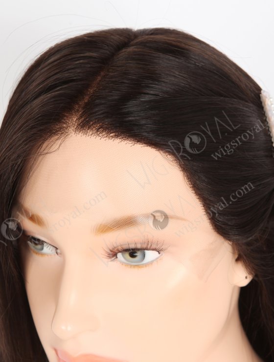 Realistic 14 Inch Darkest Brown 100 Human Hair HD Lace Front Wigs for Hair Loss RLF-08053-29496