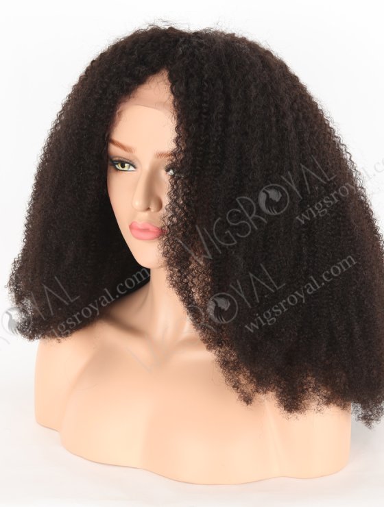 High Density 200% Brazilian Virgin Natural Color Afro Curl Silk Top With PU Full Lace Wig WR-ST-060-29512