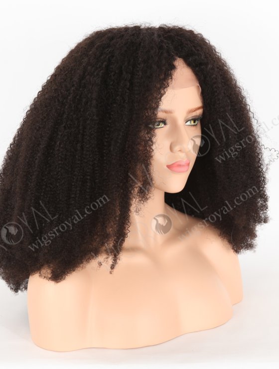 High Density 200% Brazilian Virgin Natural Color Afro Curl Silk Top With PU Full Lace Wig WR-ST-060-29513