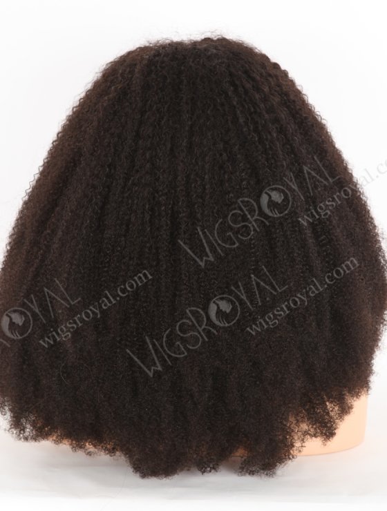 High Density 200% Brazilian Virgin Natural Color Afro Curl Silk Top With PU Full Lace Wig WR-ST-060-29516