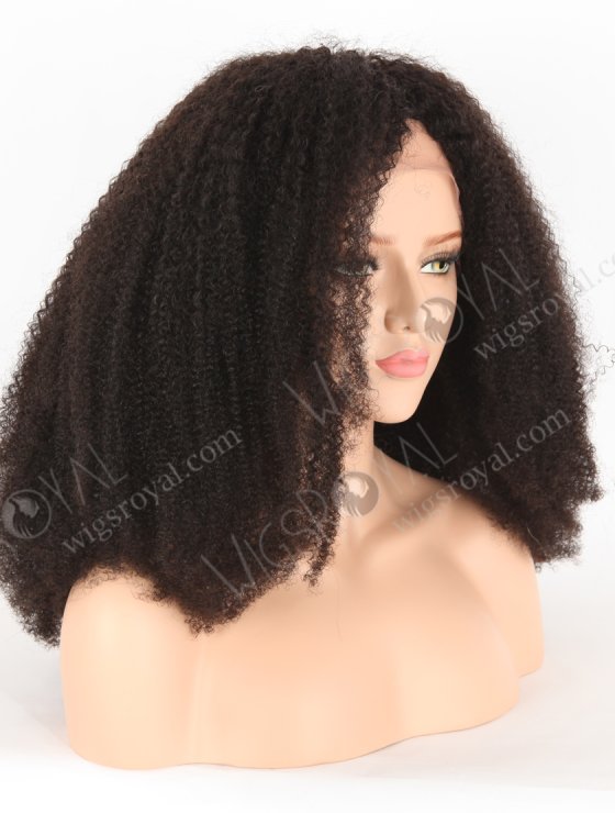 High Density 200% Brazilian Virgin Natural Color Afro Curl Silk Top With PU Full Lace Wig WR-ST-060-29518