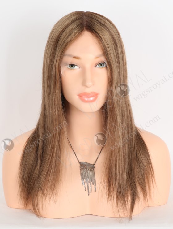 In Stock European Virgin Hair 14" Straight T4/8a/4/9# Color Lace Front Silk Top Glueless Wig GLL-08089-29526