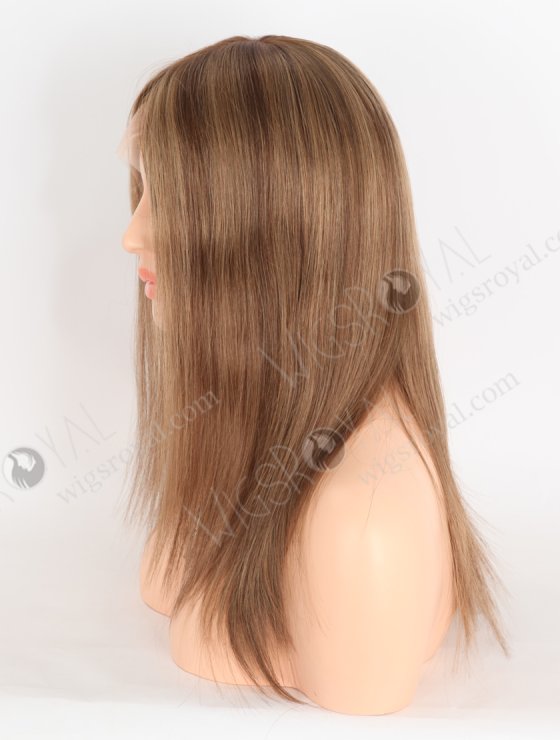 In Stock European Virgin Hair 14" Straight T4/8a/4/9# Color Lace Front Silk Top Glueless Wig GLL-08089-29532