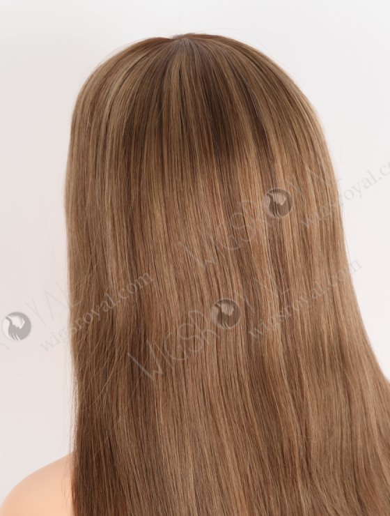 In Stock European Virgin Hair 14" Straight T4/8a/4/9# Color Lace Front Silk Top Glueless Wig GLL-08089-29534