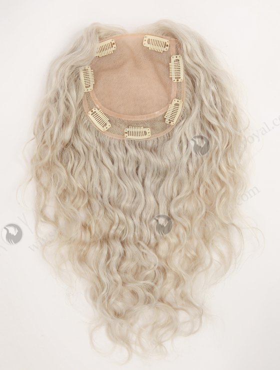 Snugly Gray Color Human Hair Topper Topper-177