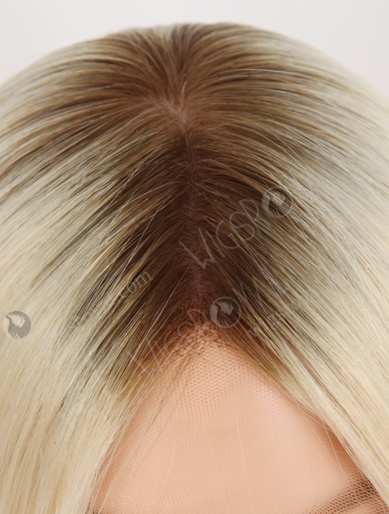 Best Wigs To Buy Online Blonde With Dark Roots Wigs For Women | In Stock European Virgin Hair 14" Straight T9/60# Color Lace Front Silk Top Glueless Wig GLL-08007-29566