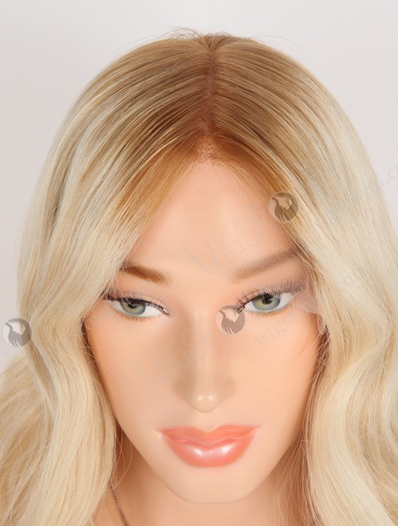 In Stock European Virgin Hair 14" Slight Wave T8/60/25/8# Color Lace Front Silk Top Glueless Wig GLL-08087-29662