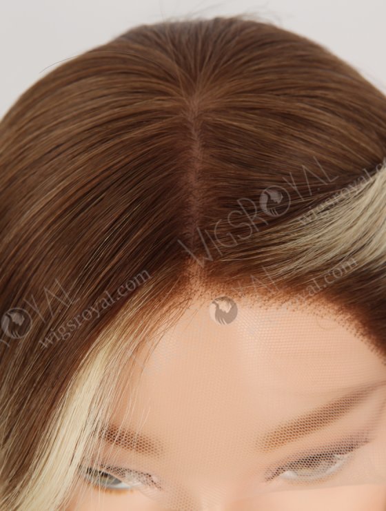 In Stock European Virgin Hair 12" Beach Wave T4/60/24/8# Color Lace Front Silk Top Glueless Wig GLL-08085-29687