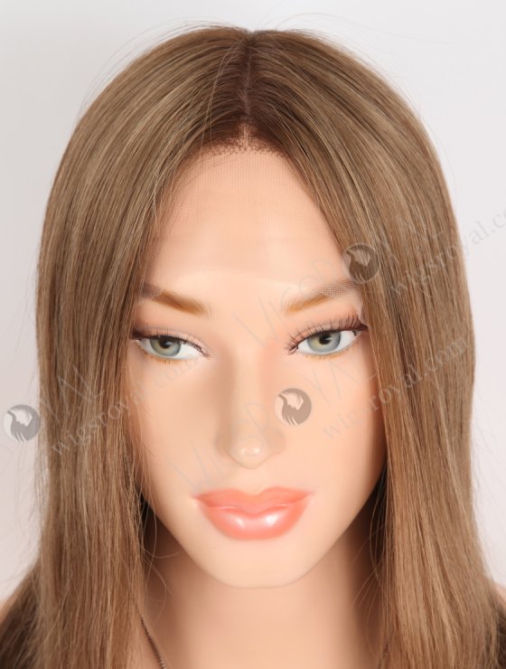 In Stock European Virgin Hair 12" Straight T4/8a/4/9# Color Lace Front Silk Top Glueless Wig GLL-08088-29692