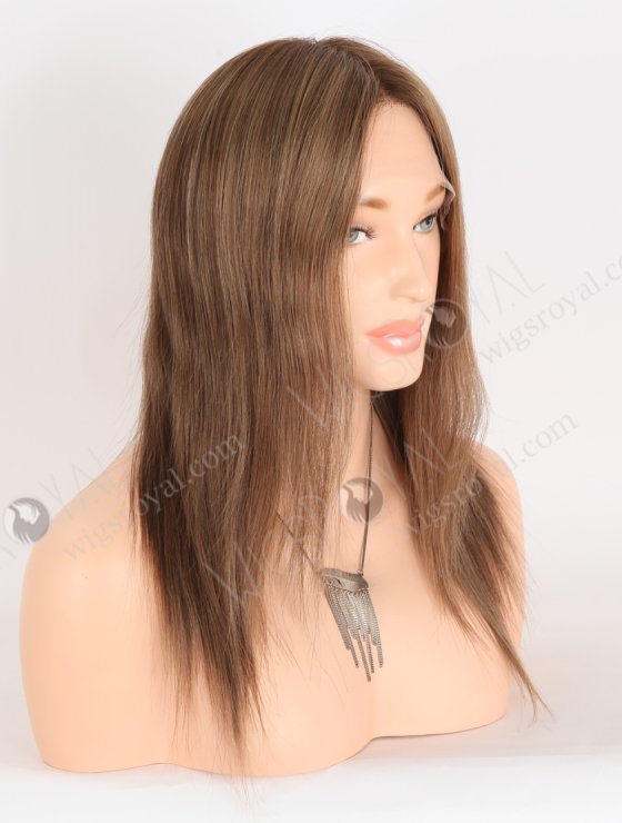 In Stock European Virgin Hair 12" Straight T4/8a/4/9# Color Lace Front Silk Top Glueless Wig GLL-08088-29694